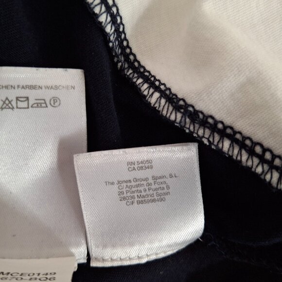 Jones New York Sport Woman Size M Asymmetric Navy White Colorblock Tunic Dress - Picture 8 of 8